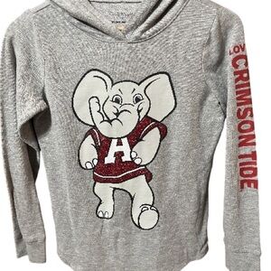 5th & Ocean Alabama Crimson Tide Gray and Red Elephant Graphic Hoodie Si…